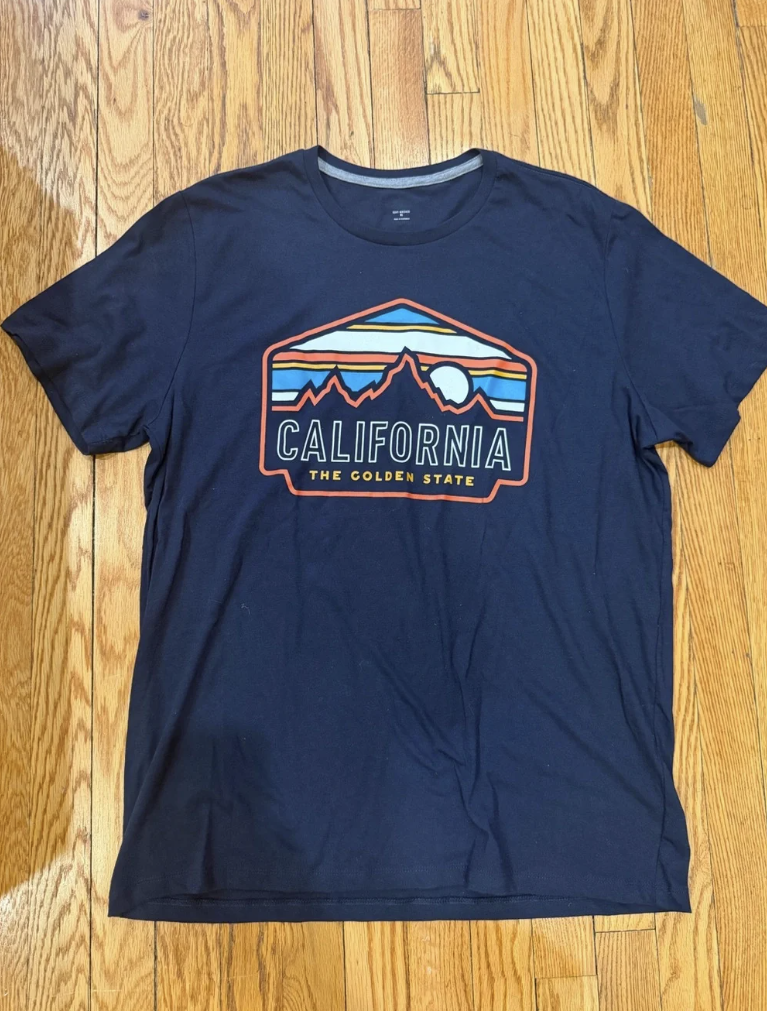 California Graphic T-Shirt – Navy | The Golden State Tee