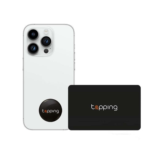 Tapping digital card black with tapping tag black luxury pack